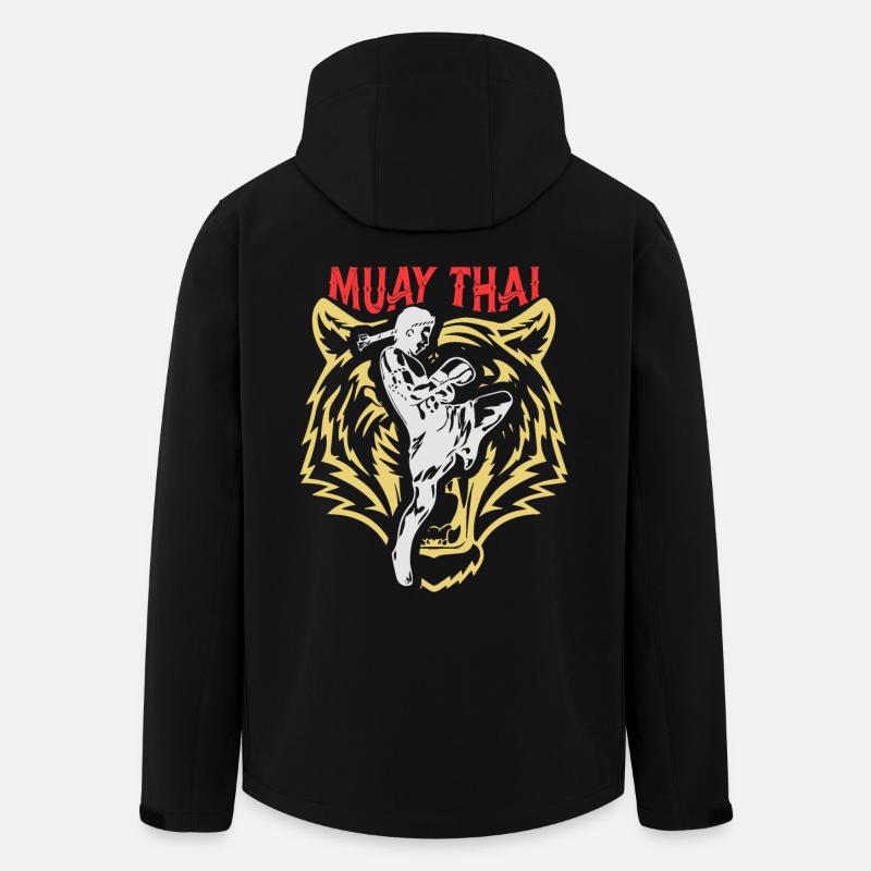 Muay Thai Boxe thaïlandaise - Veste softshell homme en polyester recyclé Stanley/Stella - noir