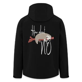How About No / Bonbons paresseux / Comment faire non - Veste softshell homme en polyester recyclé Stanley/Stella - noir - Dos - AI Model Male 185 light (185cm)