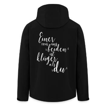 Einer Von Uns Beiden Ist Klüger Als Du Spruch - Recycelte Männer Softshell-Jacke von Stanley/Stella - Schwarz - Hinten - AI Model Male 185 light (185cm)