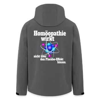 Homöopathie Wirkt Nicht Über Placeboeffekt Hinaus - Recycelte Männer Softshell-Jacke von Stanley/Stella - Anthrazit - Hinten - AI Model Male 185 light (185cm)
