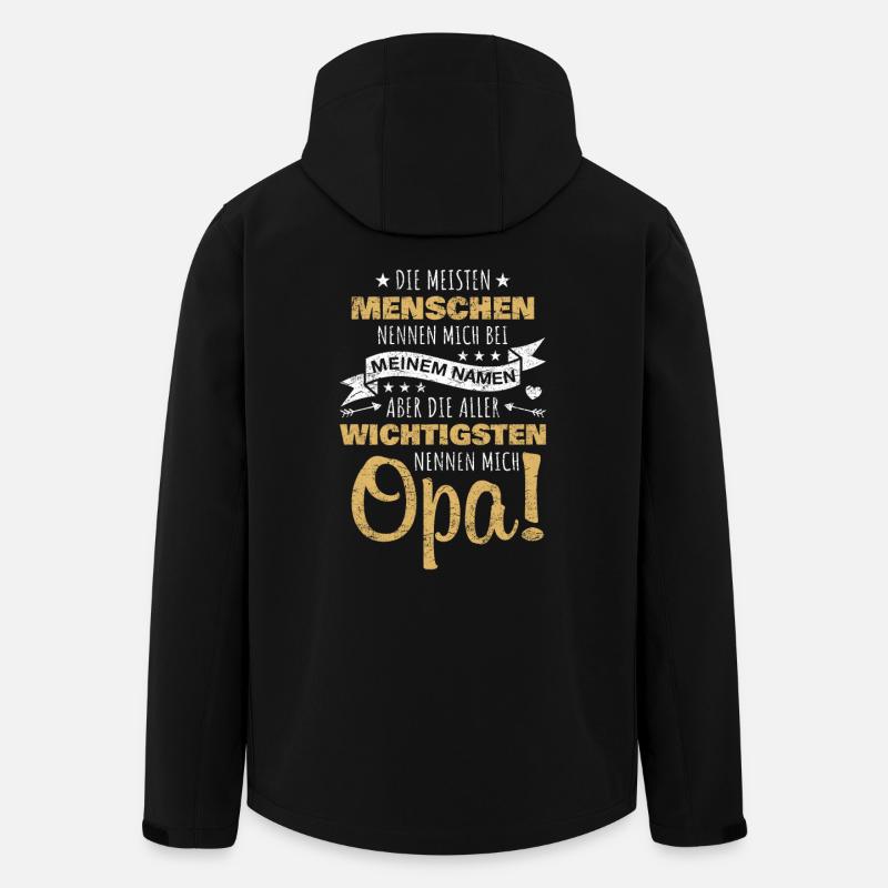 Die Wichtigsten Nennen Mich Opa Retro Vintage - Recycelte Männer Softshell-Jacke von Stanley/Stella - Schwarz