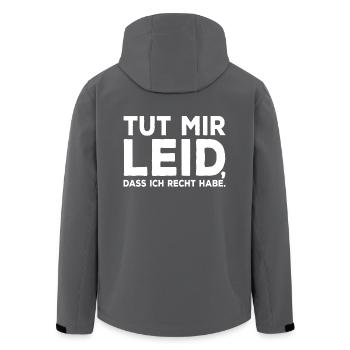 Tut Mir Leid Dass Ich Recht Habe Entschuldigung - Recycelte Männer Softshell-Jacke von Stanley/Stella - Schwarz - Hinten - AI Model Male 185 light (185cm)