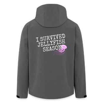Qualle I Survived Jellyfish Season Quasson Océan - Veste softshell homme en polyester recyclé Stanley/Stella - noir - Dos - AI Model Male 185 light (185cm)