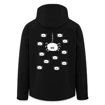 Spinnen Halloween Kostüm Spinnenfan Geschenk - Recycelte Männer Softshell-Jacke von Stanley/Stella - Schwarz - Hinten - AI Model Male 185 light (185cm)