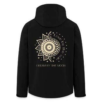 Love By The Sun Dream By The Moon Boho Gift - Men’s Recycled Softshell Jacket by Stanley/Stella - black - Back - AI Model Male 185 light (185cm)