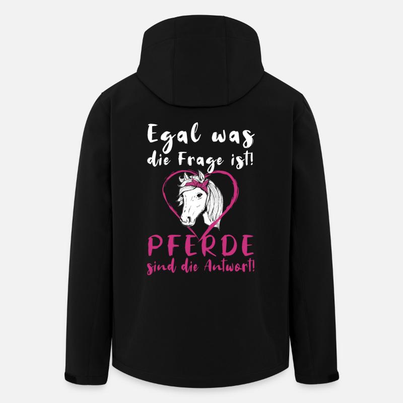 Pferde Reiterin Lustiger Spruch - Recycelte Männer Softshell-Jacke von Stanley/Stella - Schwarz