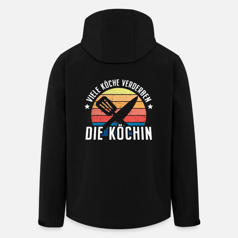 Viele Köche Verderben Die Köchin Küche Kochen Koch - Recycelte Männer Softshell-Jacke von Stanley/Stella - Schwarz