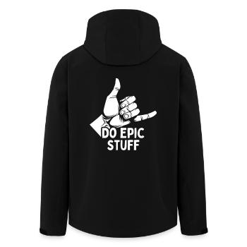 Do Epic Stuff Surfer Surfing Shaka Windsurfer Surf - Recycelte Männer Softshell-Jacke von Stanley/Stella - Schwarz - Hinten - AI Model Male 185 light (185cm)
