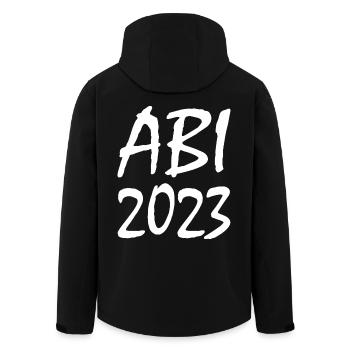 Abi 2023 - Recycelte Männer Softshell-Jacke von Stanley/Stella - Schwarz - Hinten - AI Model Male 185 light (185cm)