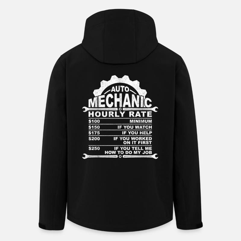 Auto Mechanic Hourly Rate - Recycelte Männer Softshell-Jacke von Stanley/Stella - Schwarz