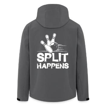 Bowling Split Happens - Men’s Recycled Softshell Jacket by Stanley/Stella - black - Back - AI Model Male 185 light (185cm)