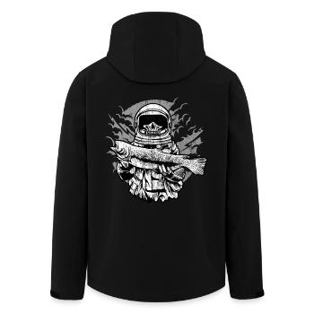 PÊCHEUR austronaut - astronautes Fischer cadeau - Veste softshell homme en polyester recyclé Stanley/Stella - noir - Dos - AI Model Male 185 light (185cm)