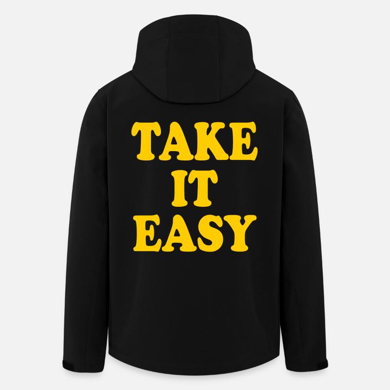 Take it easy - Men’s Recycled Softshell Jacket by Stanley/Stella - black
