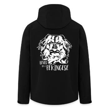 Aimé par un chien pékinois Chien Dire Wilsigns - Veste softshell homme en polyester recyclé Stanley/Stella - noir - Dos - AI Model Male 185 light (185cm)