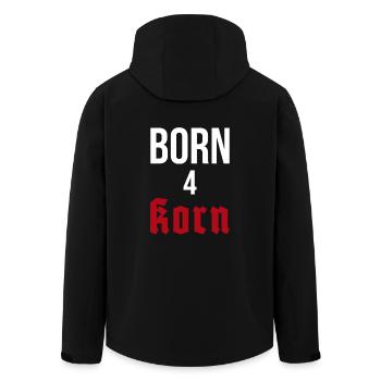 Born 4 seeds - Men’s Recycled Softshell Jacket by Stanley/Stella - black - Back - AI Model Male 185 light (185cm)