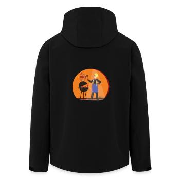 son temps de barbecue - Veste softshell homme en polyester recyclé Stanley/Stella - noir - Dos - AI Model Male 185 light (185cm)