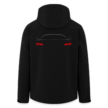 Car Sports Car Silhouette Design - Men’s Recycled Softshell Jacket by Stanley/Stella - black - Back - AI Model Male 185 light (185cm)