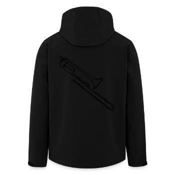 Posaune - Recycelte Männer Softshell-Jacke von Stanley/Stella - Schwarz - Hinten - AI Model Male 185 light (185cm)