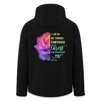 I Can Do All Things Through Christ LGBT Jesus - Recycelte Männer Softshell-Jacke von Stanley/Stella - Schwarz - Hinten - AI Model Male 185 light (185cm)