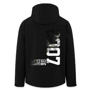 LIMITED EDITION 2007 COOL 19TH BIRTHDAY - Men’s Recycled Softshell Jacket by Stanley/Stella - black - Back - AI Model Male 185 light (185cm)