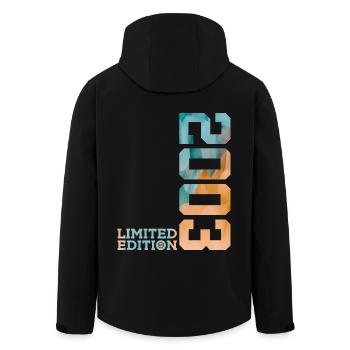 23E ANNIVERSAIRE ÉDITION LIMITÉE 2003 - Veste softshell homme en polyester recyclé Stanley/Stella - noir - Dos - AI Model Male 185 light (185cm)