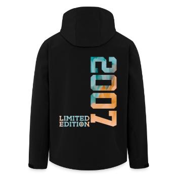 19TH BIRTHDAY LIMITED EDITION 2007 - Men’s Recycled Softshell Jacket by Stanley/Stella - black - Back - AI Model Male 185 light (185cm)