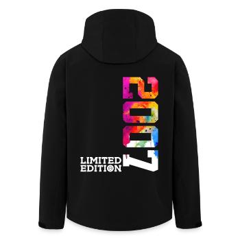 19TH BIRTHDAY LIMITED EDITION 2007 - Men’s Recycled Softshell Jacket by Stanley/Stella - black - Back - AI Model Male 185 light (185cm)