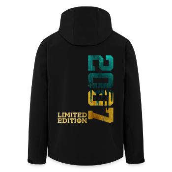 19TH BIRTHDAY LIMITED EDITION 2007 - Men’s Recycled Softshell Jacket by Stanley/Stella - black - Back - AI Model Male 185 light (185cm)