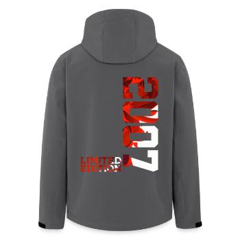 19TH BIRTHDAY 19 YEARS LIMITED EDITION 2007 - Men’s Recycled Softshell Jacket by Stanley/Stella - anthracite - Back - AI Model Male 185 light (185cm)