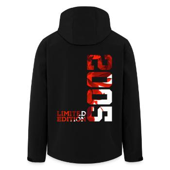 21E ANNIVERSAIRE 21 ANS ÉDITION LIMITÉE 2005 - Veste softshell homme en polyester recyclé Stanley/Stella - noir - Dos - AI Model Male 185 light (185cm)