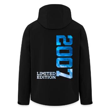 19TH BIRTHDAY LIMITED EDITION 2007 - Men’s Recycled Softshell Jacket by Stanley/Stella - black - Back - AI Model Male 185 light (185cm)