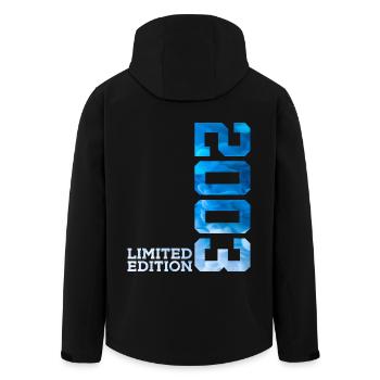 23E ANNIVERSAIRE ÉDITION LIMITÉE 2003 - Veste softshell homme en polyester recyclé Stanley/Stella - noir - Dos - AI Model Male 185 light (185cm)