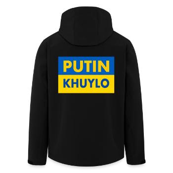 putin khuylo - Recycelte Männer Softshell-Jacke von Stanley/Stella - Schwarz - Hinten - AI Model Male 185 light (185cm)