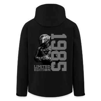 LIMITED EDITION 1985 MOTORCYCLE 41ST BIRTHDAY - Men’s Recycled Softshell Jacket by Stanley/Stella - black - Back - AI Model Male 185 light (185cm)