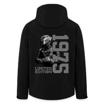 LIMITED EDITION 1975 MOTORCYCLE 51ST BIRTHDAY - Men’s Recycled Softshell Jacket by Stanley/Stella - black - Back - AI Model Male 185 light (185cm)