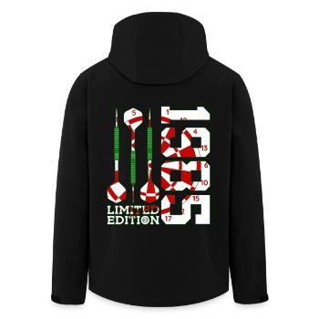 41ST BIRTHDAY DARTS LIMITED EDITION 1985 - Men’s Recycled Softshell Jacket by Stanley/Stella - black - Back - AI Model Male 185 light (185cm)