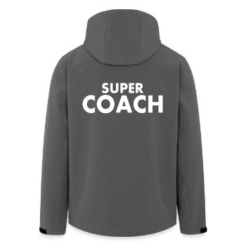 Coach - Veste softshell homme en polyester recyclé Stanley/Stella - noir - Dos - AI Model Male 185 light (185cm)