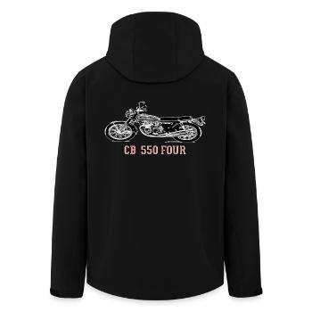 Motorcycle CB 550 Four Classic Bike - Men’s Recycled Softshell Jacket by Stanley/Stella - black - Back - AI Model Male 185 light (185cm)