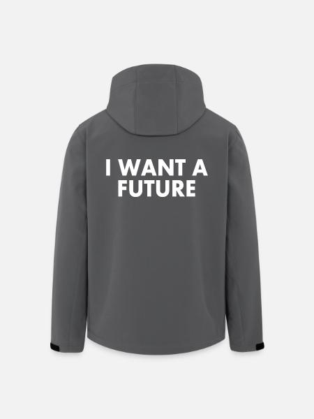 I want a future - Men’s Recycled Softshell Jacket by Stanley/Stella - black
