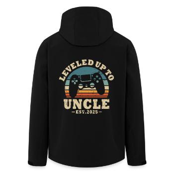 Zum Onkel aufgestiegen 2025 - Recycelte Männer Softshell-Jacke von Stanley/Stella - Schwarz - Hinten - AI Model Male 185 light (185cm)