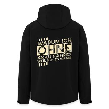 Fahrrad Rennrad Radsport Fahrradfahrer Spruch - Recycelte Männer Softshell-Jacke von Stanley/Stella - Schwarz - Hinten - AI Model Male 185 light (185cm)