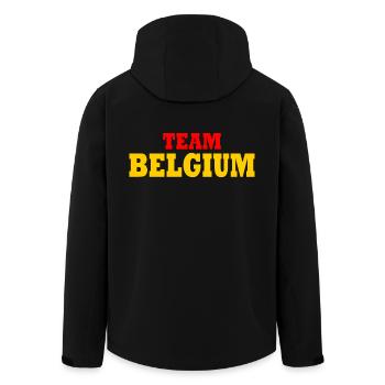 belgique - Veste softshell homme en polyester recyclé Stanley/Stella - noir - Dos - AI Model Male 185 light (185cm)