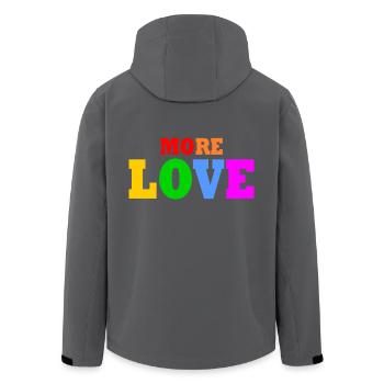 More love - Veste softshell homme en polyester recyclé Stanley/Stella - noir - Dos - AI Model Male 185 light (185cm)