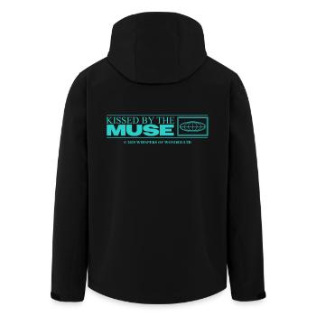 Inspired & Creative – Aesthetic Statement - Men’s Recycled Softshell Jacket by Stanley/Stella - black - Back - AI Model Male 185 light (185cm)