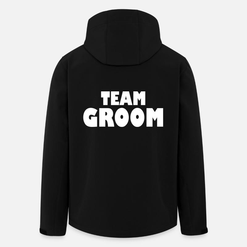 Team groom - Veste softshell homme en polyester recyclé Stanley/Stella - noir