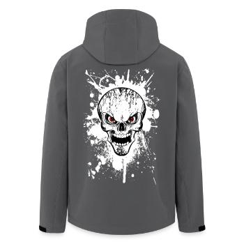 skull grunge style 02 - Men’s Recycled Softshell Jacket by Stanley/Stella - anthracite - Back - AI Model Male 185 light (185cm)