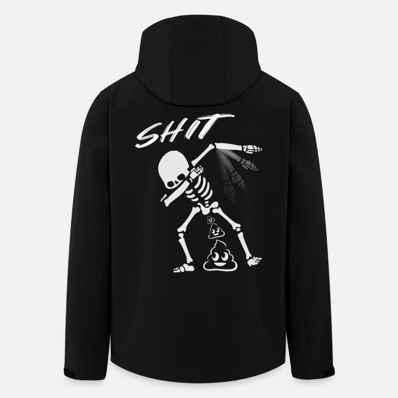 Lustige Skelett - Recycelte Männer Softshell-Jacke Discoverer von Stanley/Stella - Schwarz