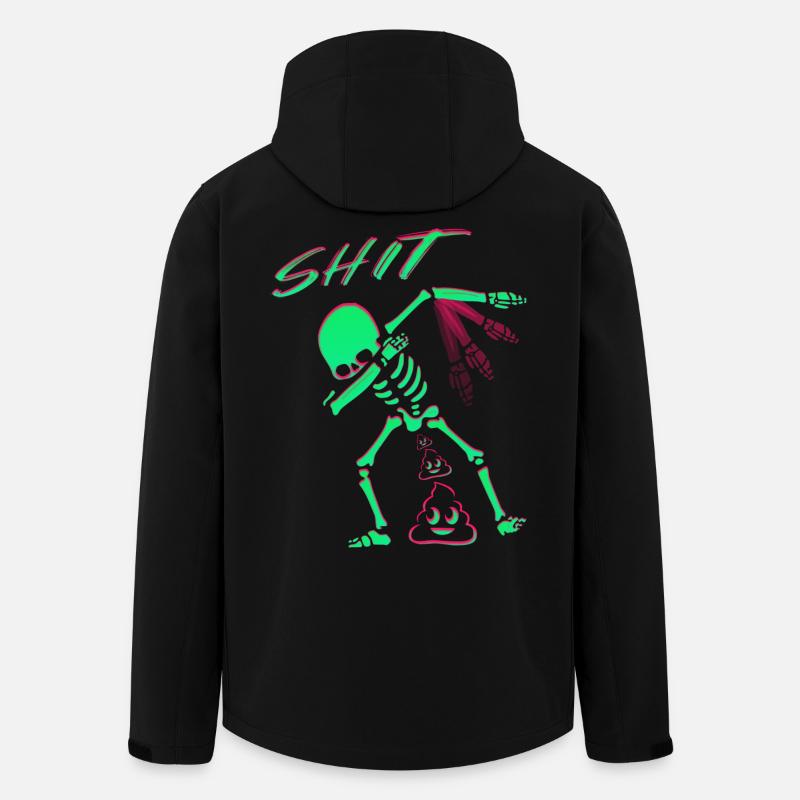 Squelette drôle - Veste softshell homme en polyester recyclé Discoverer Stanley/Stella - noir