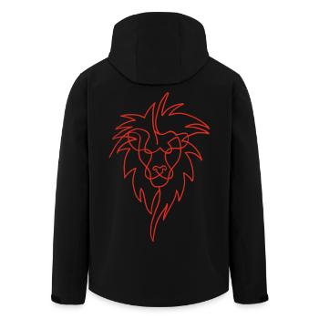 Esquisse du lion rouge - Veste softshell homme en polyester recyclé Stanley/Stella - noir - Dos - AI Model Male 185 light (185cm)