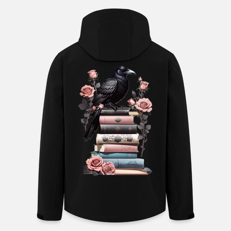 Stack of books with raven - Men’s Recycled Softshell Jacket by Stanley/Stella - black
